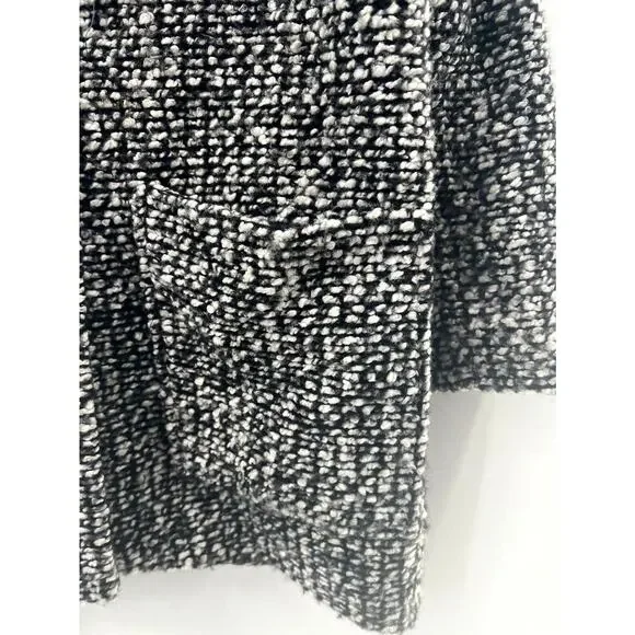 Hatch Maternity Black White Boucle Long Sleeve Double Breasted Jacket Coat 6/8 - Picture 4 of 6